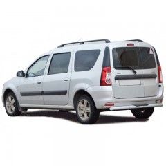 Защита заднего бампера «Труба с проступью» для L@DA L@ЯGUS (d63.5), нержавеющая сталь